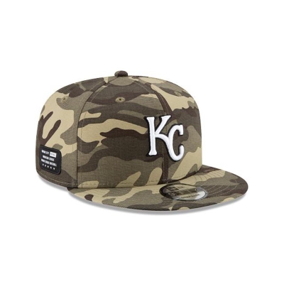 Green Kansas City Royals Hat - New Era MLB Armed Forces Weekend 9FIFTY Snapback Caps USA0541726